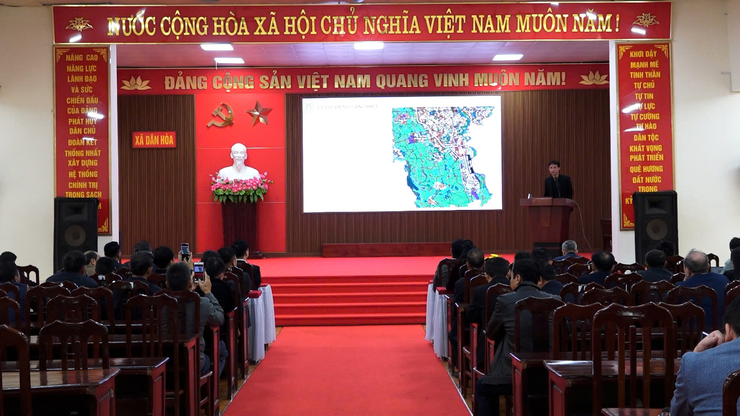 XÃ DÂN HÒA TỔ CHỨC HỘI NGHỊ LẤY Ý KIẾN CƠ QUAN, TỔ CHỨC, CHUYÊN GIA VÀ CỘNG ĐỒNG DÂN CƯ ĐỐI VỚI QUY HOẠCH PHÂN KHU ĐÔ THỊ THỂ THAO OLYMPIC – KHU B, KHU D- Ảnh 1.