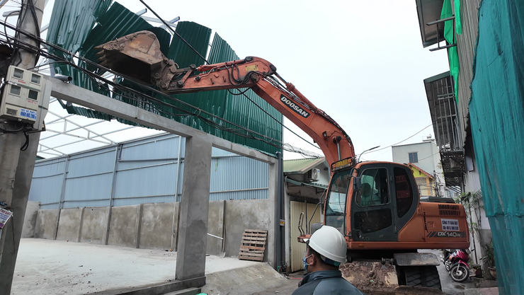 Xã An Khánh: Cưỡng chế, xử lý loạt công trình vi phạm xây trên đất nông nghiệp- Ảnh 1.