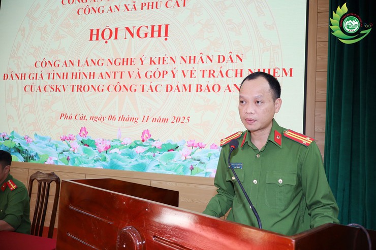 Công an xã Phú Cát tổ chức hội nghị công an lắng nghe ý kiến nhân dân năm 2025- Ảnh 4.