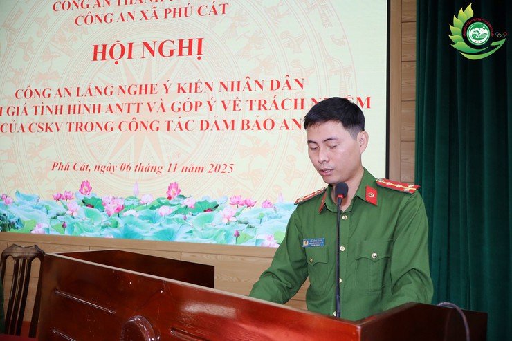 Công an xã Phú Cát tổ chức hội nghị công an lắng nghe ý kiến nhân dân năm 2025- Ảnh 5.