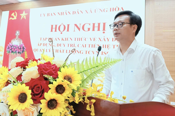 UBND XÃ ỨNG HÒA TỔ CHỨC TẬP HUẤN HỆ THỐNG QUẢN LÝ CHẤT LƯỢNG TCVN ISO 9001:2015.- Ảnh 1.