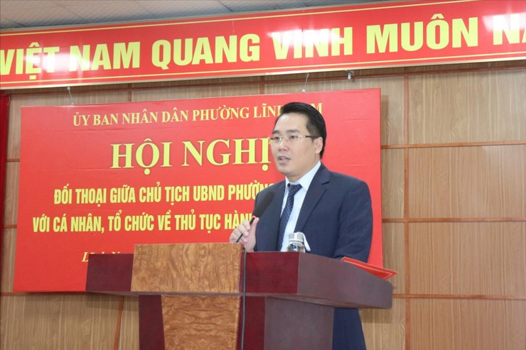 PHƯỜNG LĨNH NAM TỔ CHỨC HỘI NGHỊ ĐỐI THOẠI GIỮA CHỦ TỊCH UBND PHƯỜNG VỚI CÁC TỔ CHỨC, CÁ NHÂN VỀ THỦ TỤC HÀNH CHÍNH NĂM 2025 - Ảnh 4.