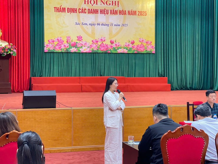 XÃ SÓC SƠN TỔ CHỨC HỘI NGHỊ THẨM ĐỊNH CÁC DANH HIỆU VĂN HÓA NĂM 2025- Ảnh 4.