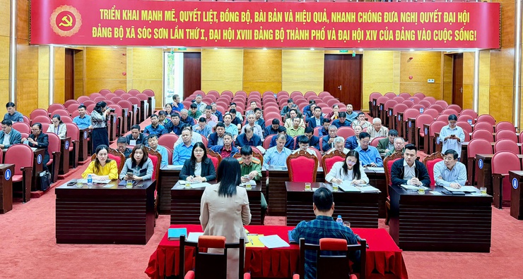 XÃ SÓC SƠN TỔ CHỨC HỘI NGHỊ THẨM ĐỊNH CÁC DANH HIỆU VĂN HÓA NĂM 2025- Ảnh 1.