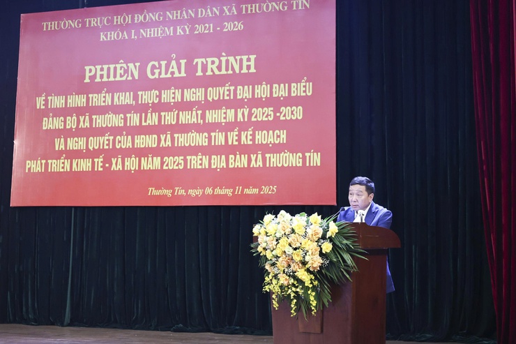 HĐND xã Thường Tín tổ chức Kỳ họp chuyên đề và Phiên giải trình năm 2025- Ảnh 13.