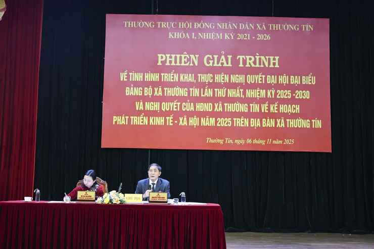 HĐND xã Thường Tín tổ chức Kỳ họp chuyên đề và Phiên giải trình năm 2025- Ảnh 4.