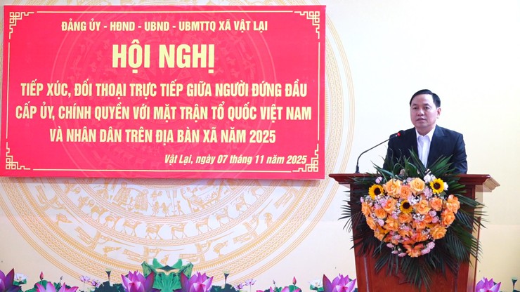 Hội nghị đối thoại  trực tiếp giữa người đứng đầu cấp ủy, chính quyền với đại diện Nhân dân xã Vật Lại năm 2025- Ảnh 5.