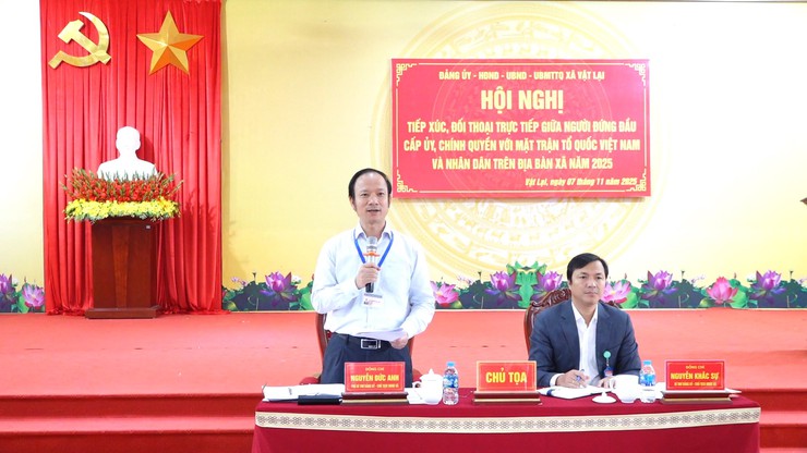 Hội nghị đối thoại  trực tiếp giữa người đứng đầu cấp ủy, chính quyền với đại diện Nhân dân xã Vật Lại năm 2025- Ảnh 12.