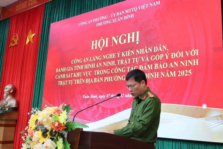 Xuân Đỉnh tổ chức hội nghị “Công an lắng nghe ý kiến Nhân dân” năm 2025- Ảnh 4.