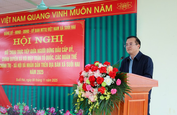 Đối thoại trực tiếp giữa cấp ủy, chính quyền xã Suối Hai với Nhân dân: Lắng nghe để hành động- Ảnh 1.