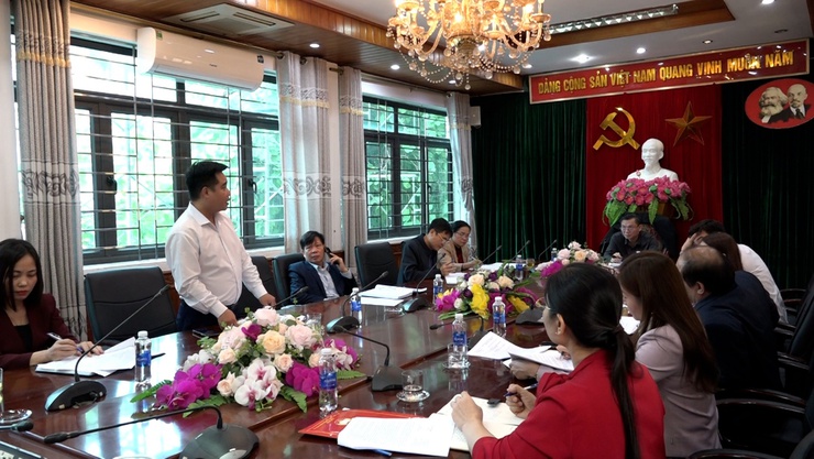 Thường trực Đảng ủy xã Mỹ Đức giao ban với Uỷ ban MTTQ và các tổ chức chính trị - xã hội để đánh giá kết quả 4 tháng sau khi thực hiện mô hình chính quyền địa phương 2 cấp- Ảnh 7.