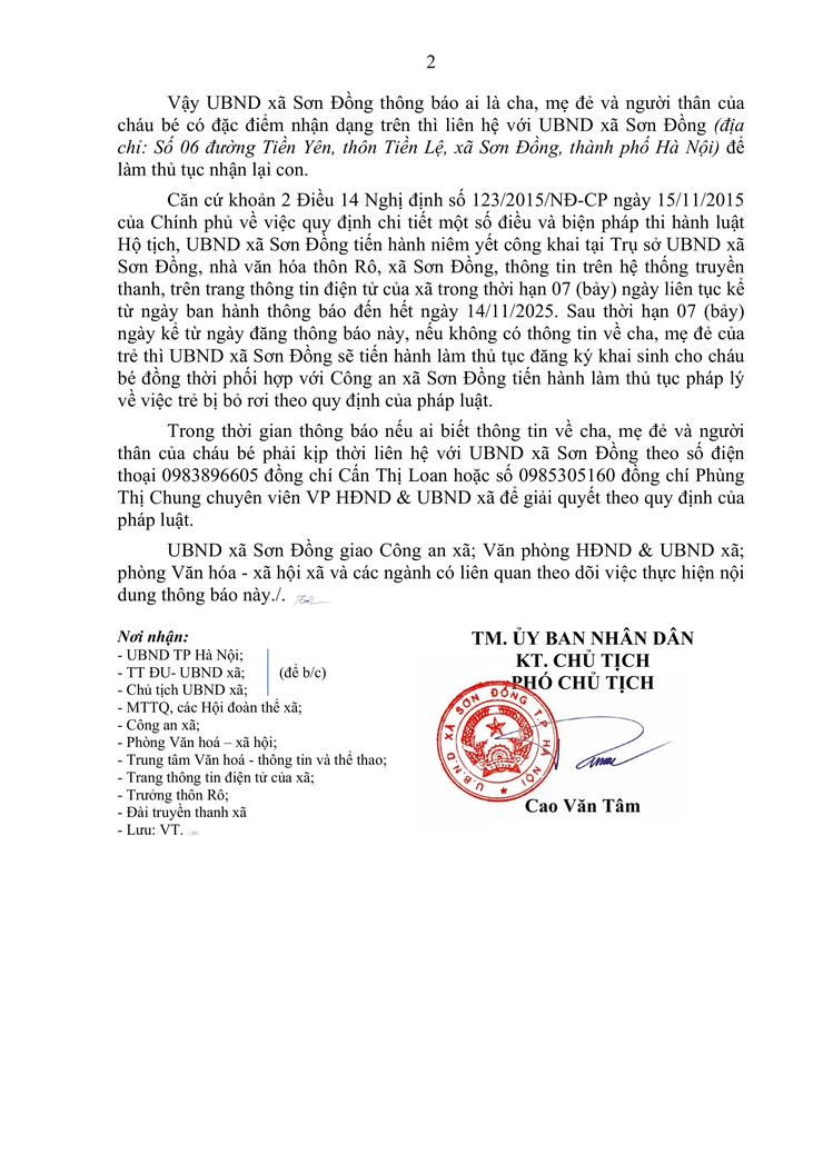 Về việc tìm cha, mẹ đẻ cho trẻ bị bỏ rơi- Ảnh 2.