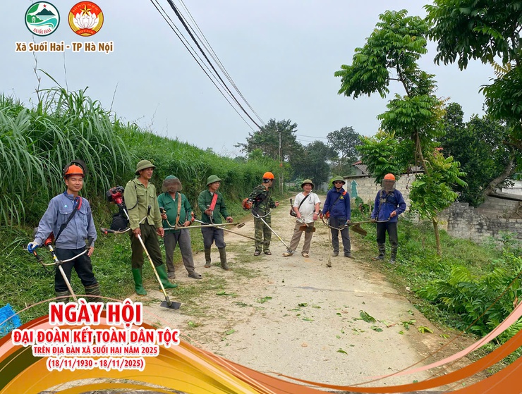 Thôn 6 - xã Suối Hai rộn ràng chuẩn bị cho ngày Hội Đại đoàn kết toàn dân tộc- Ảnh 3.