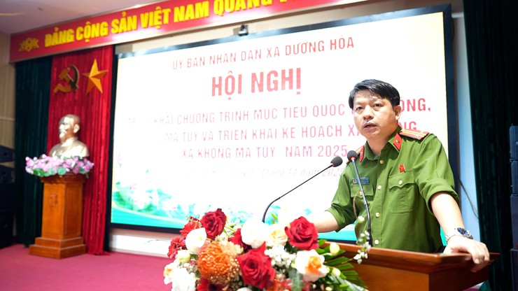 Hội nghị triển khai chương trình mục tiêu quốc gia phòng, chống ma tuý và triển khai kế hoạch xây dựng xã không ma tuý năm 2025- Ảnh 4.