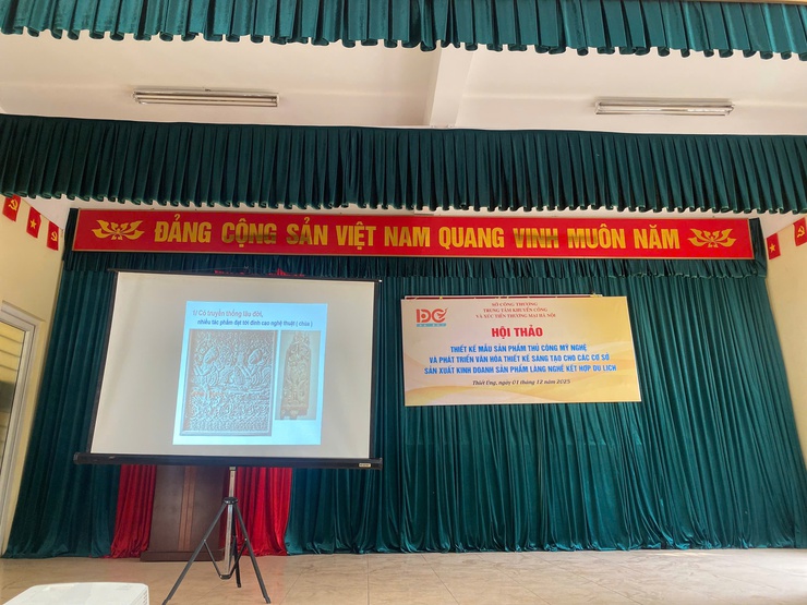 Hội thảo thiết kế mẫu sản phẩm thủ công mỹ nghệ và phát triển văn hóa thiết kế sáng tạo cho các cơ sở sản xuất kinh doanh sản phẩm làng nghề kết hợp du lịch- Ảnh 1.