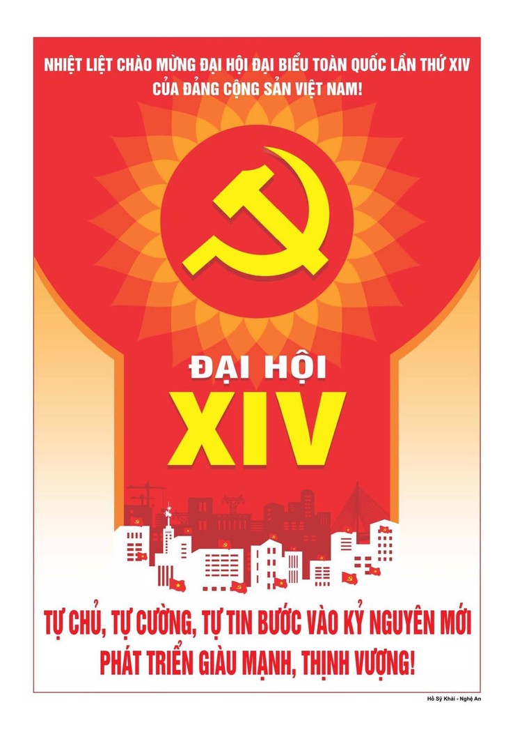 Một số mẫu tranh cổ động trực quan tuyên truyền Đại hội đại biểu toàn quốc lần thứ XIV của Đảng- Ảnh 6.