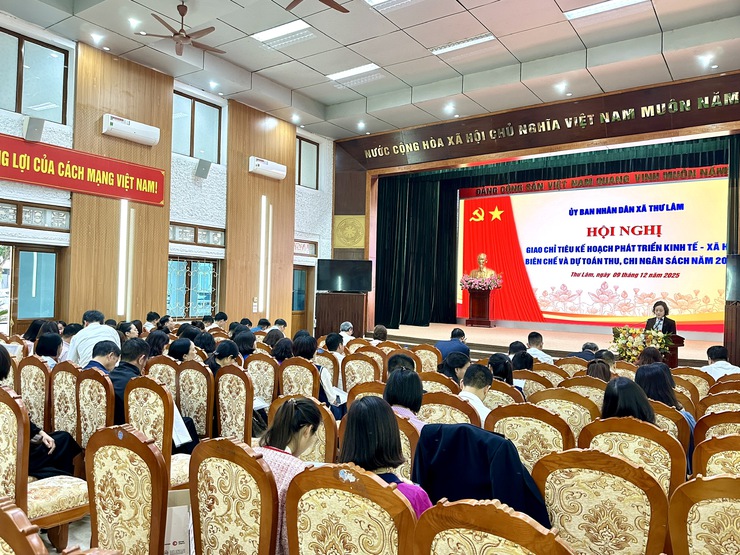 UBND xã Thư Lâm tổ chức Hội nghị giao chỉ tiêu Kế hoạch phát triển kinh tế – xã hội, biên chế và dự toán thu, chi ngân sách năm 2026.- Ảnh 6.