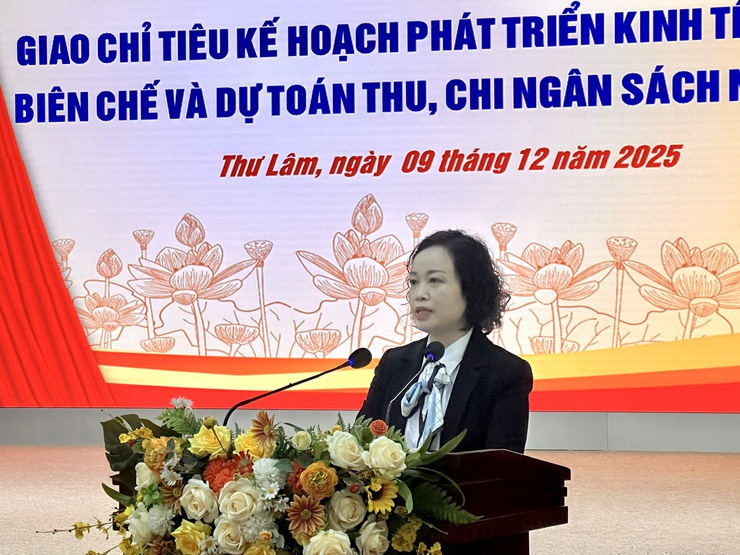 UBND xã Thư Lâm tổ chức Hội nghị giao chỉ tiêu Kế hoạch phát triển kinh tế – xã hội, biên chế và dự toán thu, chi ngân sách năm 2026.- Ảnh 7.