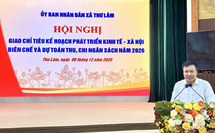 UBND xã Thư Lâm tổ chức Hội nghị giao chỉ tiêu Kế hoạch phát triển kinh tế – xã hội, biên chế và dự toán thu, chi ngân sách năm 2026.- Ảnh 5.