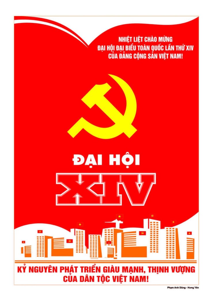 Một số mẫu tranh cổ động trực quan tuyên truyền Đại hội đại biểu toàn quốc lần thứ XIV của Đảng- Ảnh 8.