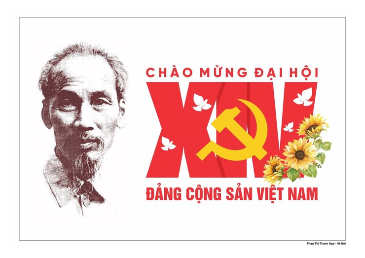Một số mẫu tranh cổ động trực quan tuyên truyền Đại hội đại biểu toàn quốc lần thứ XIV của Đảng- Ảnh 1.