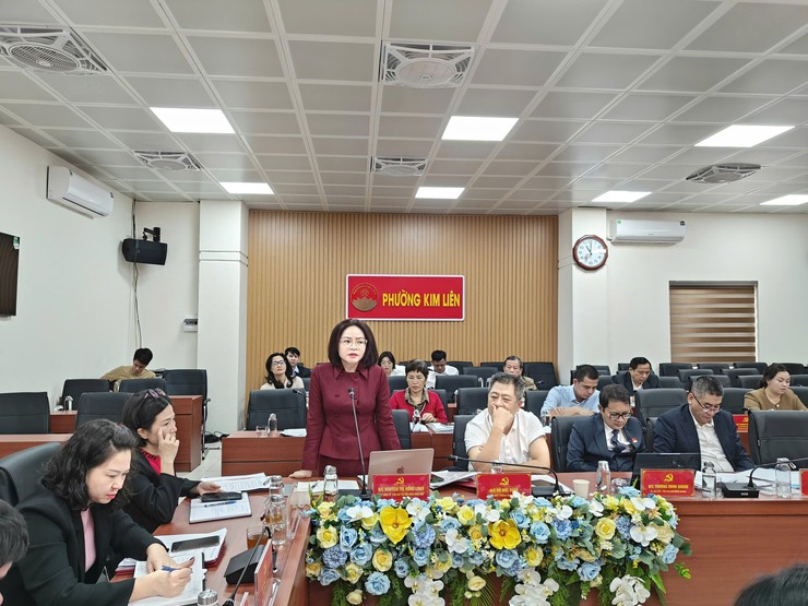 HỘI NGHỊ LẦN THỨ NĂM BAN CHẤP HÀNH ĐẢNG BỘ PHƯỜNG KIM LIÊN XEM XÉT NHIỀU NỘI DUNG QUAN TRỌNG- Ảnh 2.