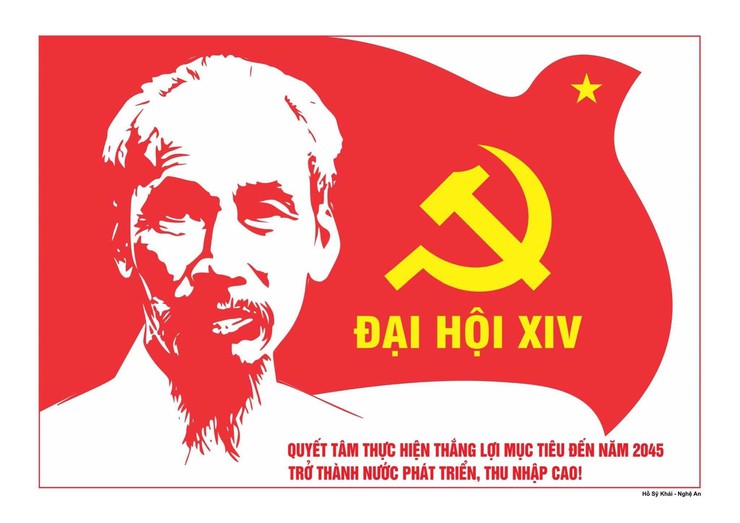 Một số mẫu tranh cổ động trực quan tuyên truyền Đại hội đại biểu toàn quốc lần thứ XIV của Đảng- Ảnh 2.