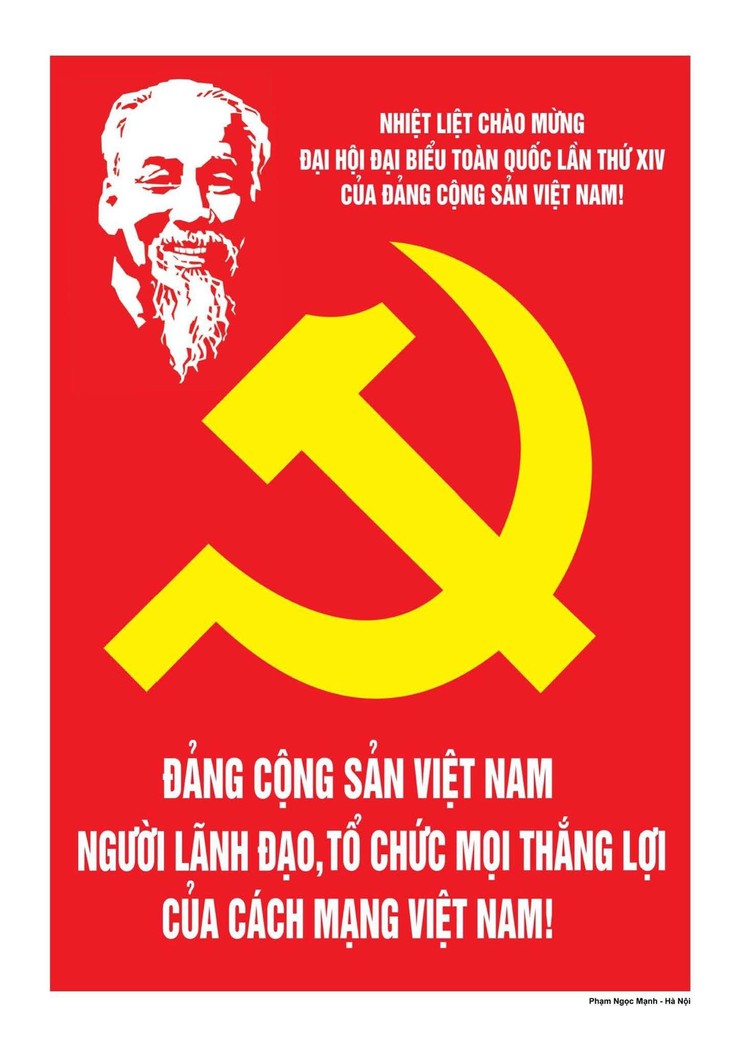 Một số mẫu tranh cổ động trực quan tuyên truyền Đại hội đại biểu toàn quốc lần thứ XIV của Đảng- Ảnh 3.