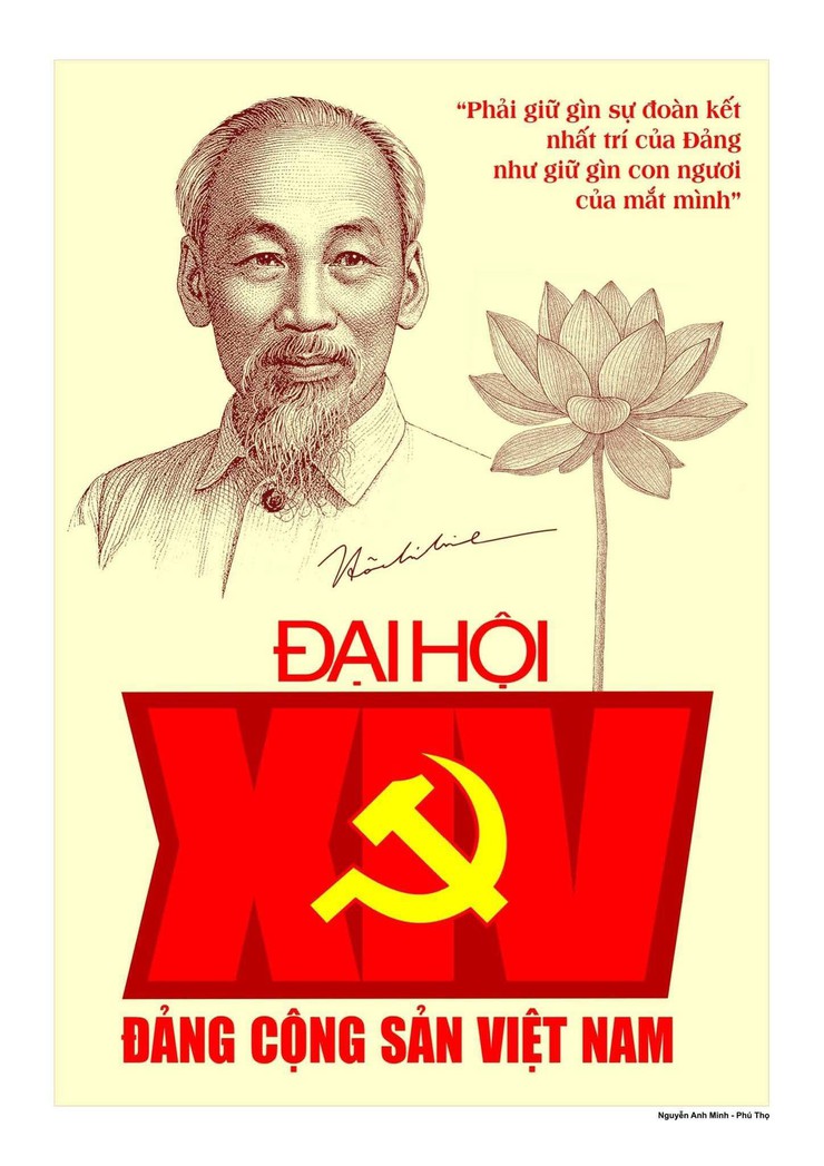 Một số mẫu tranh cổ động trực quan tuyên truyền Đại hội đại biểu toàn quốc lần thứ XIV của Đảng- Ảnh 4.