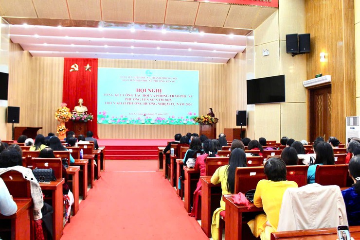 Hội Liên hiệp phụ nữ phường Yên Sở tổng kết công tác Hội và phong trào phụ nữ năm 2025, triển khai nhiệm vụ năm 2026.- Ảnh 2.