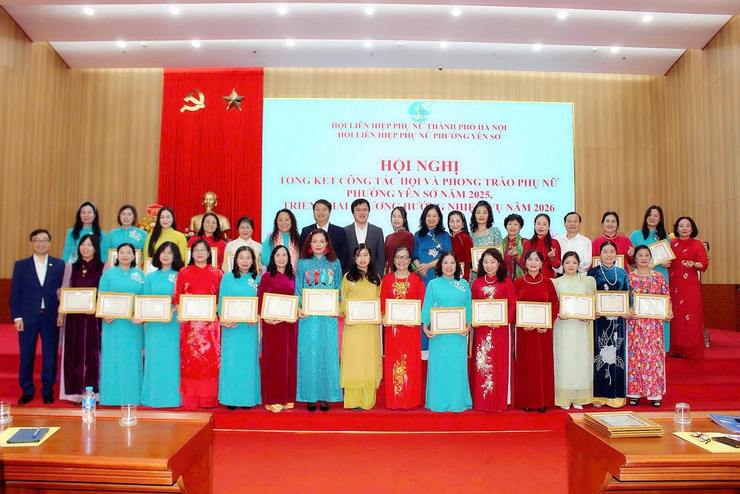 Hội Liên hiệp phụ nữ phường Yên Sở tổng kết công tác Hội và phong trào phụ nữ năm 2025, triển khai nhiệm vụ năm 2026.- Ảnh 4.