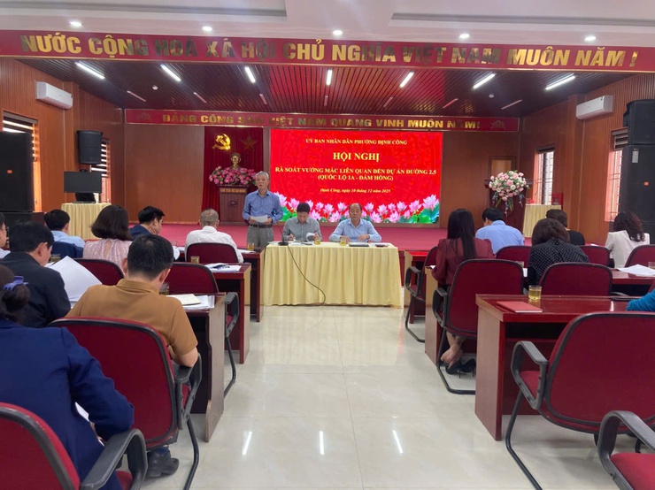 Phường Định Công báo cáo tiến độ giải phóng mặt bằng tuyến đường 2,5 (Quốc lộ 1A - Đàm Hồng)- Ảnh 2.