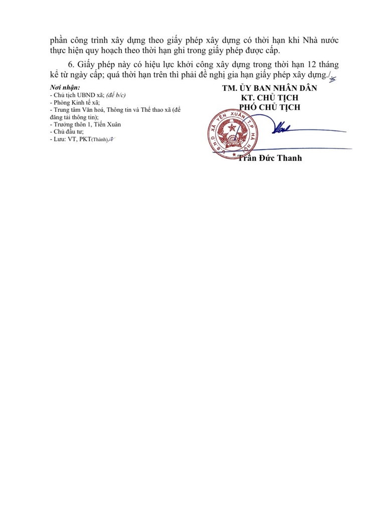 CẤP GIẤY PHÉP XÂY DỰNG CÓ THỜI HẠN CHO BÀ NGUYỄN THỊ KIM DUNG- Ảnh 2.