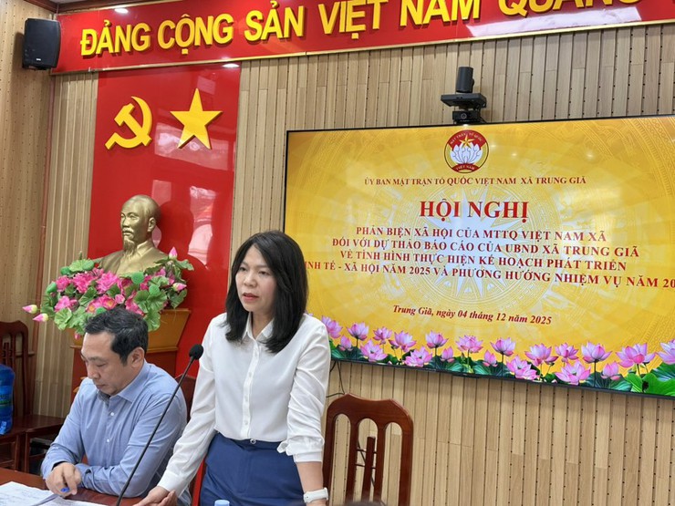 UỶ BAN MTTQ VIỆT NAM XÃ TRUNG GIÃ TỔ CHỨC HỘI NGHỊ PHẢN BIỆN XÃ HỘI VÀ HIỆP THƯƠNG LẦN THỨ NHẤT VỀ GIỚI THIỆU NGƯỜI ỨNG CỬ HĐND XÃ NHIỆM KỲ 2026–2031- Ảnh 1.