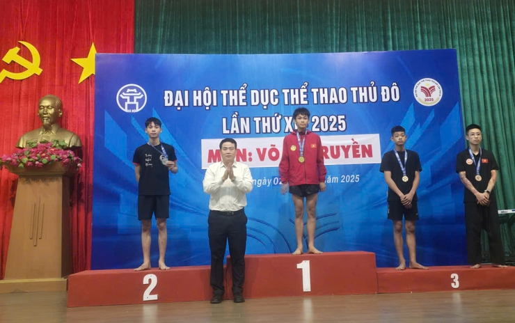 ỨNG HÒA ĐẠT 15 HUY CHƯƠNG TẠI ĐẠI HỘI THỂ DỤC THỂ THAO THỦ ĐÔ - NHẤT CỤM 9 MÔN VÕ CỔ TRUYỀN- Ảnh 1.