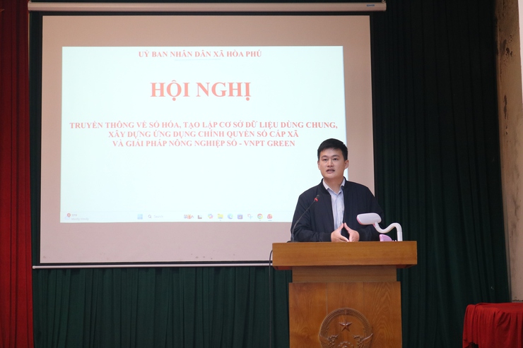 Xã Hòa Phú: Tổ chức hội nghị truyền thông về số hóa, xây dựng cơ sở dữ liệu dùng chung và giải pháp VNPT Green- Ảnh 4.