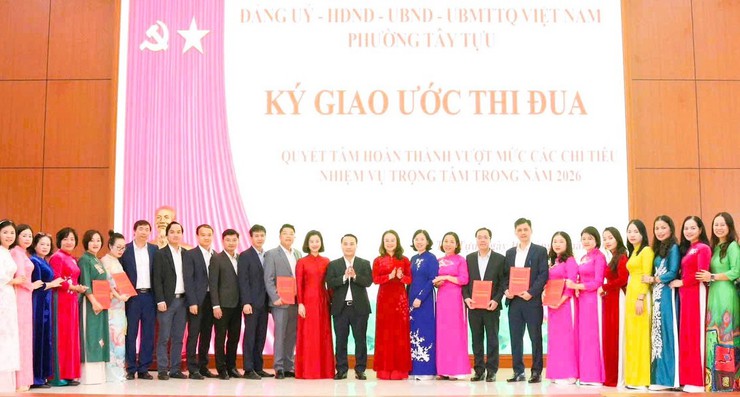 Phường Tây Tựu phát động thi đua thực hiện chỉ tiêu Kinh tế - xã hội năm 2026- Ảnh 3.