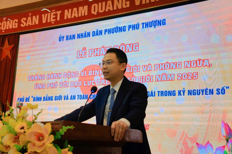 Phường Phú Thượng tổ chức Lễ phát động hưởng ứng tháng hành động vì bình đẳng giới và phòng chống bạo lực trên cơ sở giới năm 2025- Ảnh 2.