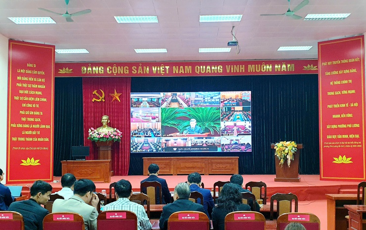 Phường Phú Lương tham dự trực tuyến Hội nghị tổng kết công tác phòng, chống tham nhũng, lãng phí, tiêu cực nhiệm kỳ Đại hội XIII của Đảng- Ảnh 1.