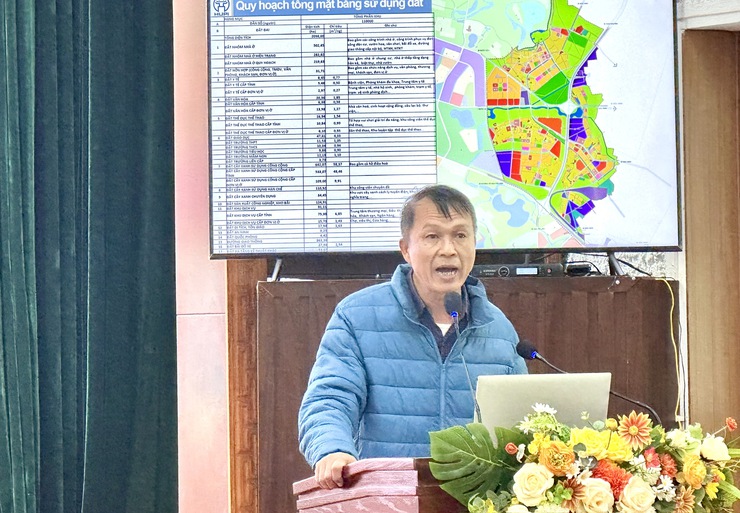 UBND xã Thư Lâm phối hợp với Ban Quản lý đồ án quy hoạch kiến trúc tổ chức Hội nghị lấy ý kiến cơ quan, tổ chức và cộng đồng dân cư đối với đồ án Quy hoạch phân khu đô thị khu vực phía Đông xã Thư Lâm- Ảnh 13.