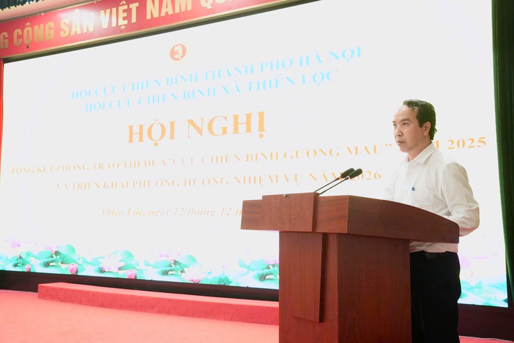 HỘI CỰU CHIẾN BINH XÃ THIÊN LỘC TỔNG KẾT PHONG TRÀO THI ĐUA "CỰU CHIẾN BINH GƯƠNG MẪU" NĂM 2025; TRIỂN KHAI PHƯƠNG HƯỚNG, NHIỆM VỤ NĂM 2026- Ảnh 3.