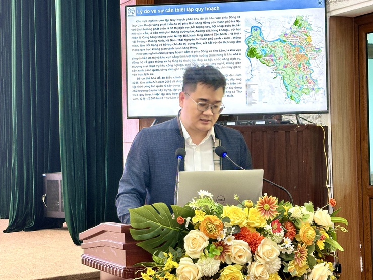 UBND xã Thư Lâm phối hợp với Ban Quản lý đồ án quy hoạch kiến trúc tổ chức Hội nghị lấy ý kiến cơ quan, tổ chức và cộng đồng dân cư đối với đồ án Quy hoạch phân khu đô thị khu vực phía Đông xã Thư Lâm- Ảnh 5.