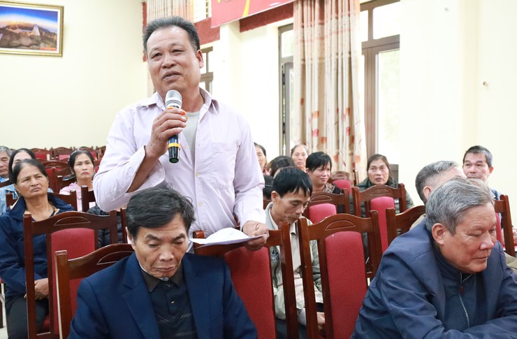 Xã Minh Châu tổ chức đối thoại về thu hồi đất, khai thác mỏ cát Tây Đằng – Minh Châu cung ứng vật liệu cho dự án Cảng hàng không quốc tế Gia Bình- Ảnh 7.