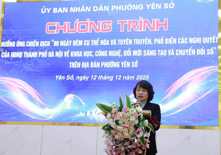 Phường Yên Sở Hưởng ứng chiến dịch "90 ngày đêm cụ thể hóa và tuyên truyền, phổ biến các Nghị quyết của HĐND Thành phố Hà Nội về khoa học, công nghệ, đổi mới sáng tạo và chuyển đổi số"- Ảnh 3.