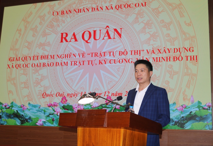 XÃ QUỐC OAI RA QUÂN GIẢI QUYẾT CÁC ĐIỂM NGHẼN, TĂNG CƯỜNG TRẬT TỰ, KỶ CƯƠNG, VĂN MINH ĐÔ THỊ- Ảnh 3.