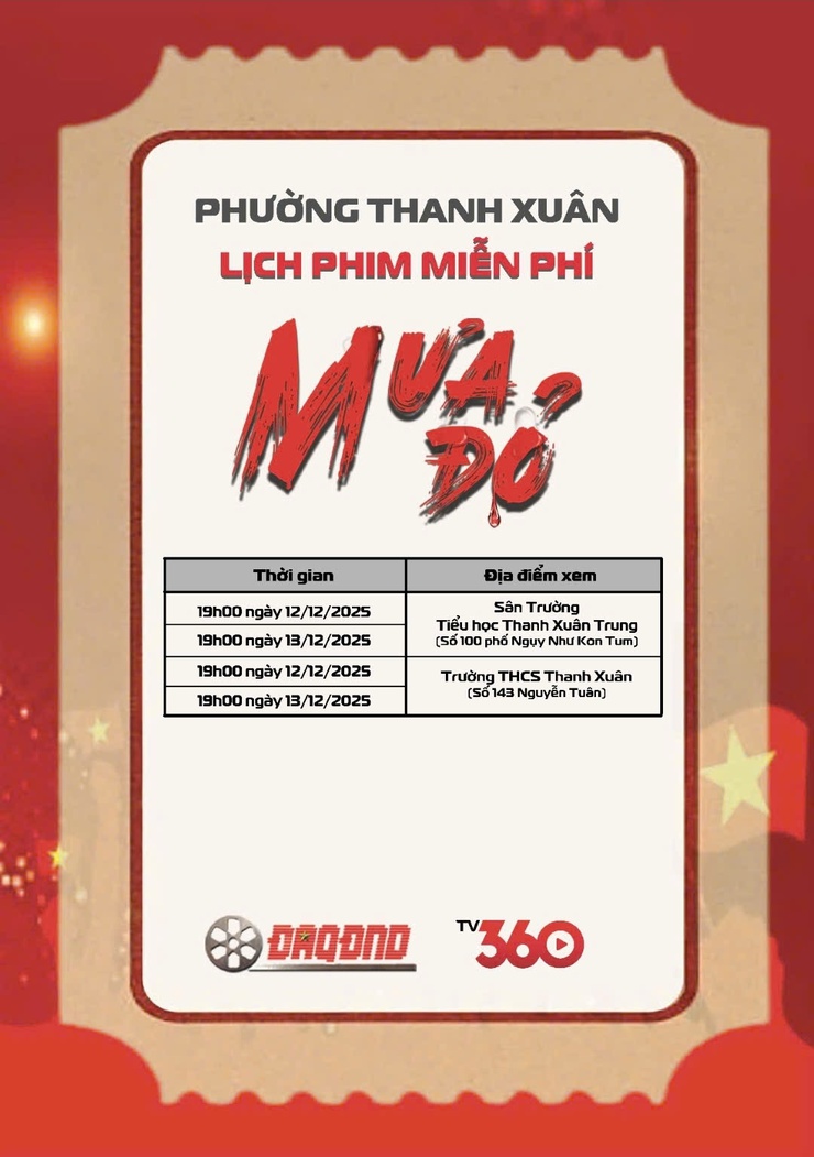 Phường Thanh Xuân công chiếu miễn phí phim “Mưa đỏ”, giáo dục truyền thống cách mạng- Ảnh 7.