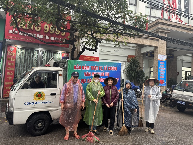 Phường Vĩnh Tuy đồng loạt ra quân lập lại trật tự, văn minh đô thị- Ảnh 3.