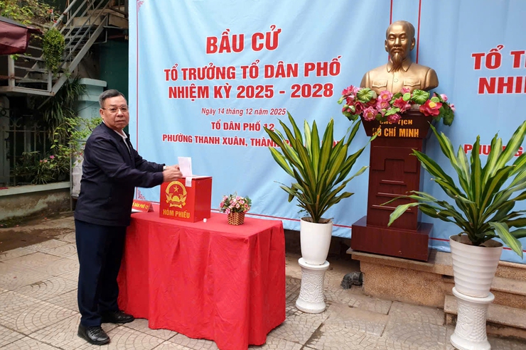 Cử tri phường Thanh Xuân nô nức tham gia bầu cử Tổ trưởng tổ dân phố- Ảnh 8.
