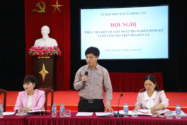 UBND xã Hồng Vân: Hội nghị phúc tra kết quả rà soát hộ cận nghèo định kỳ cuối năm 2025- Ảnh 2.