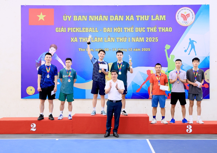 LỄ TRAO GIẢI MÔN PICKLEBALL ĐẠI HỘI THỂ DỤC THỂ THAO XÃ THƯ LÂM LẦN THỨ NHẤT NĂM 2025- Ảnh 18.